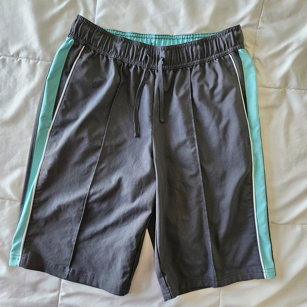 Men's S Charcoal & Aqua Active / Water Shorts